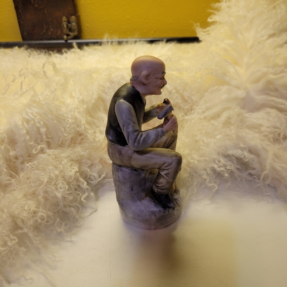 Vtg Old Man & Tools " Chiseled In Stone" Figurine - Picture 8 of 9